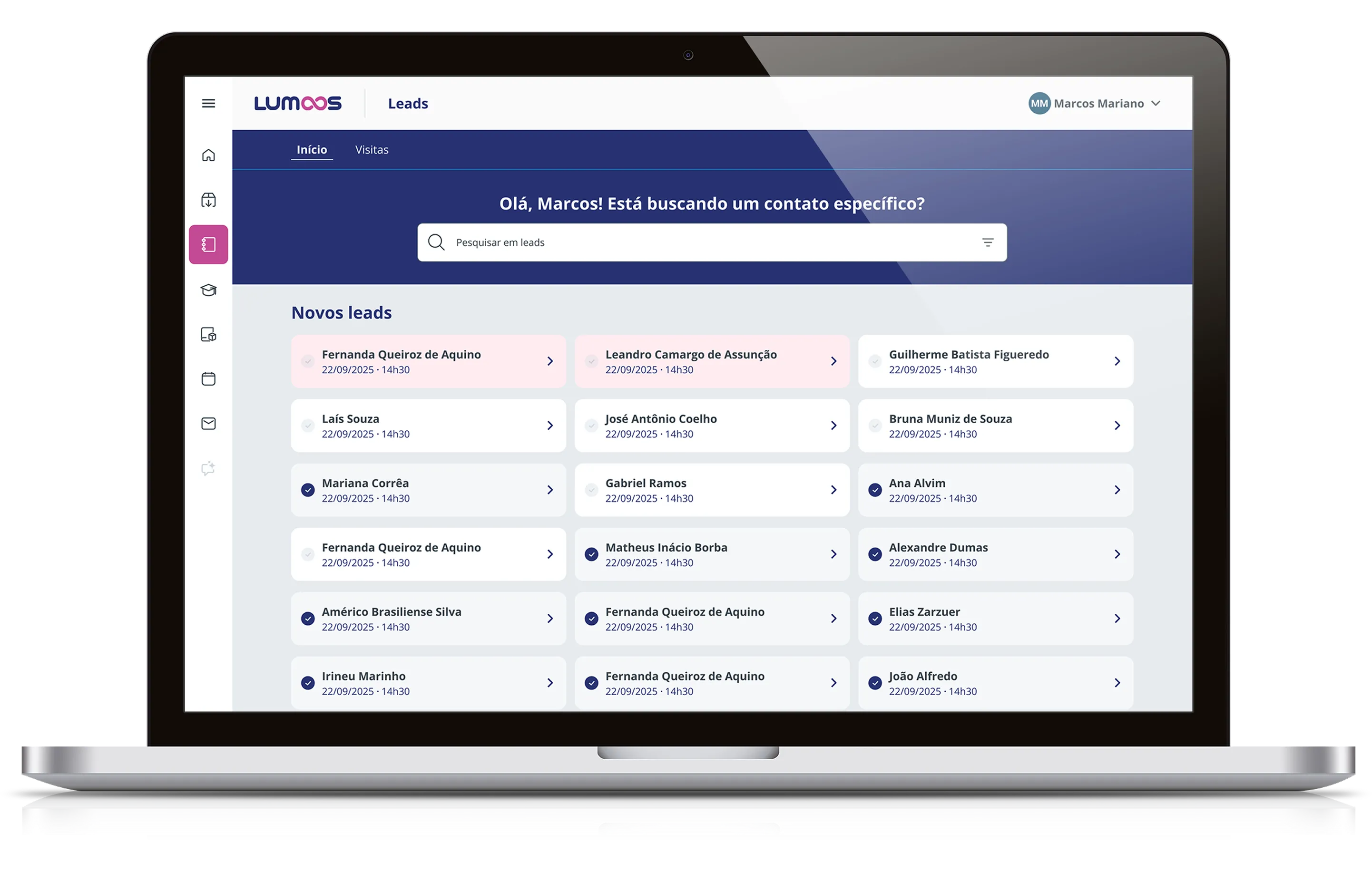 Interface de documentos Lumoos
